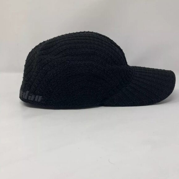 Vintage AIR JORDAN Jumpman Knit Woven Flex Fit Hat Cap Black Size M/L - Picture 2 of 8